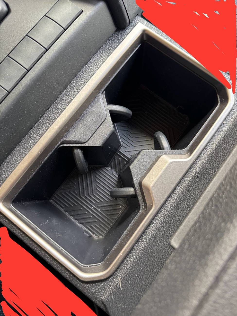2025 4runner 6th gen Front Cup Holder is smaller / different than 2024 Tacoma IMG_1326