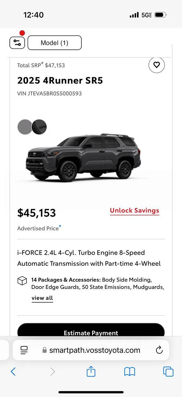 2025 4runner 6th gen Outrageous dealer prices currently IMG_4960