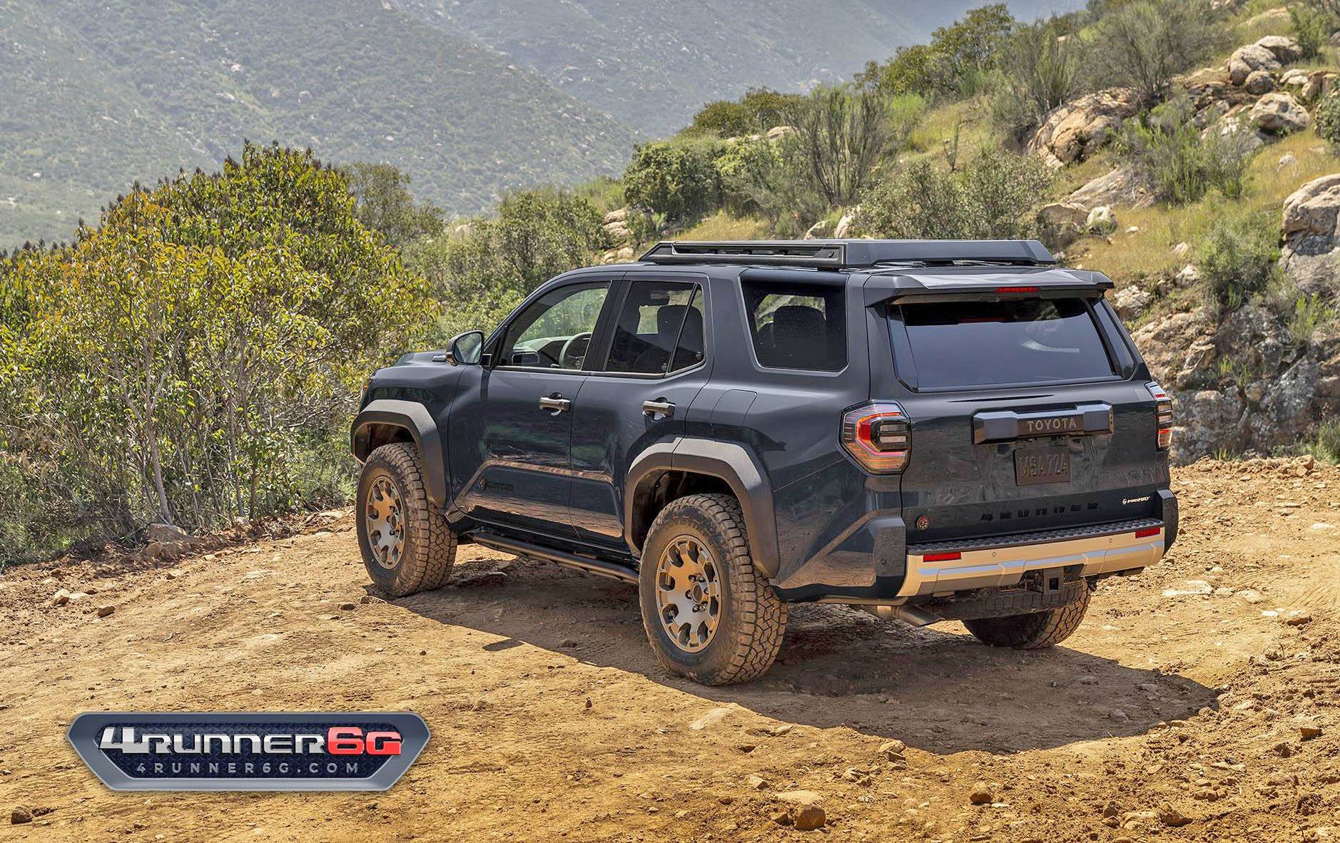 2025 4runner 6th gen Mineral Softex grey interior in Trailhunter Trailhunter-Underground-Rear