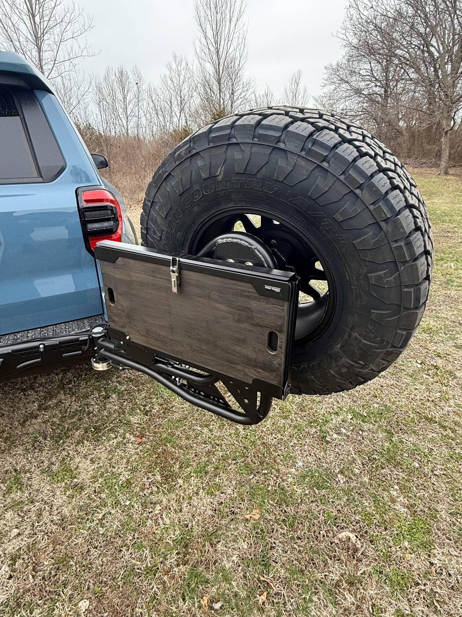 2025 4runner 6th gen Dirtcom trail swing spare tire carrier installed IMG_7355