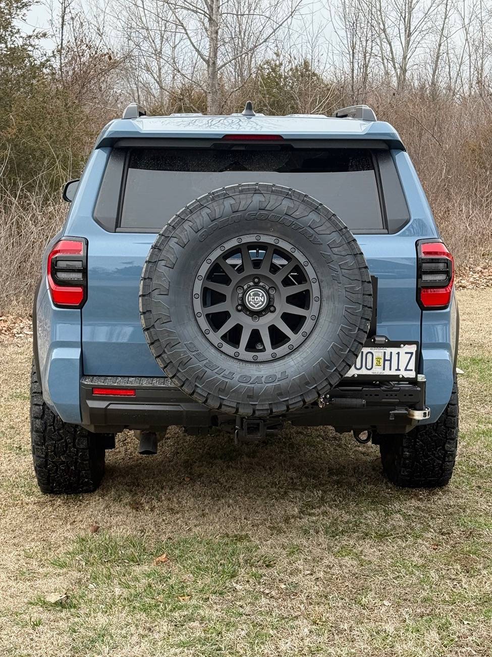 2025 4runner 6th gen Dirtcom trail swing spare tire carrier installed IMG_7353