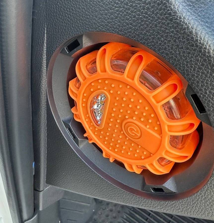 2025 4runner 6th gen $10 LED light alternative to Toyota LED Lantern (for side storage dash compartment) - VIDEO added flashing-roadside-emergency-flare-led-puck1-jpe