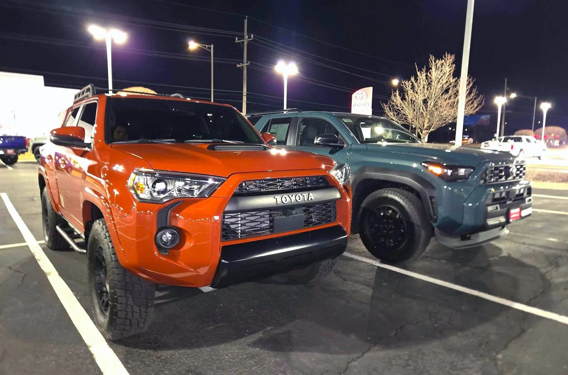 2025 4runner 6th gen 5th vs. 6th gen 4Runner side by side in dealer lot 5th vs. 6th gen 4Runner side by side in dealer lot 5