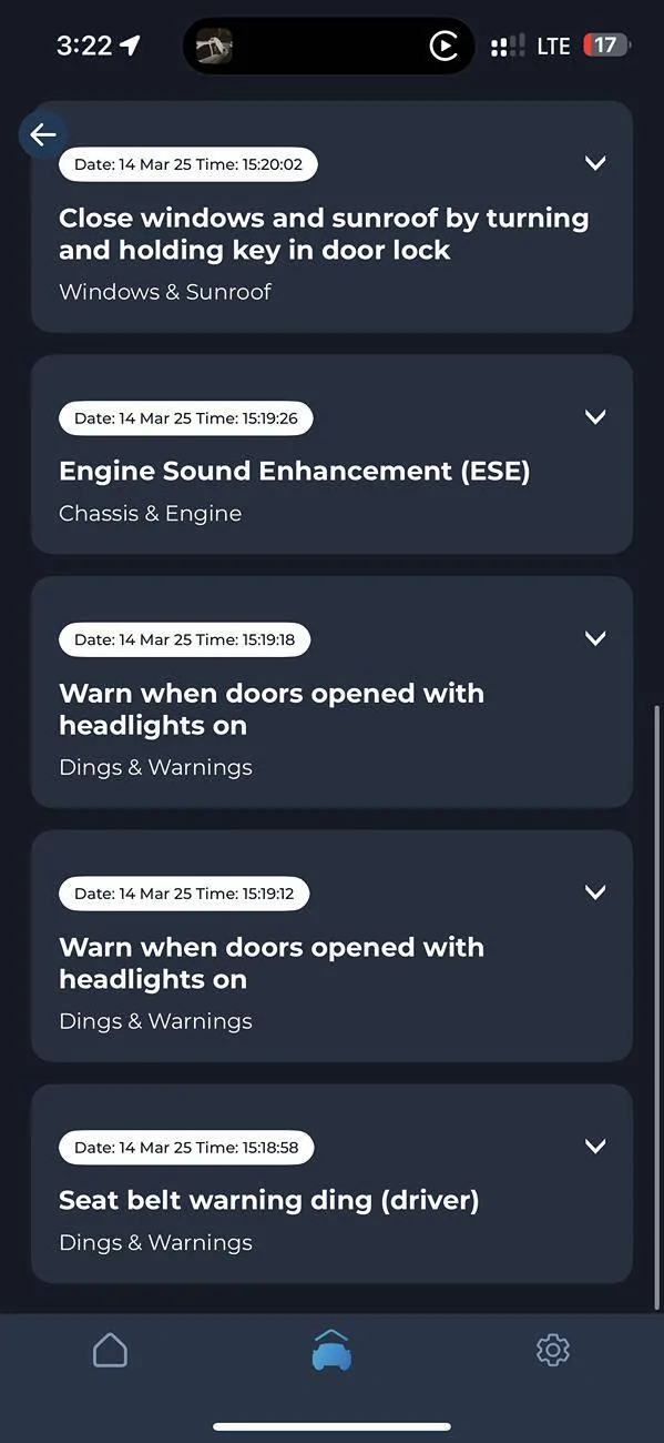 2025 4runner 6th gen Disabling Engine Sound Enhancement (ESE) + other customizations using Carista IMG_1430