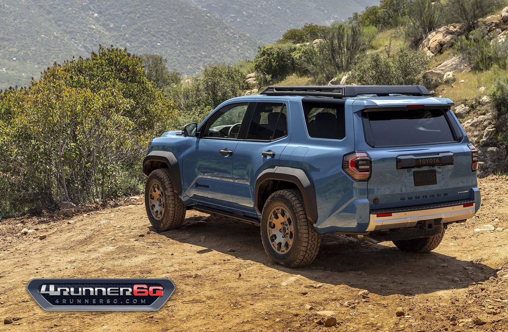 2025 4runner 6th gen Heritage Blue w/ Bronze Wheels - photos? Trailhunter-Heritage-Blue-Rear
