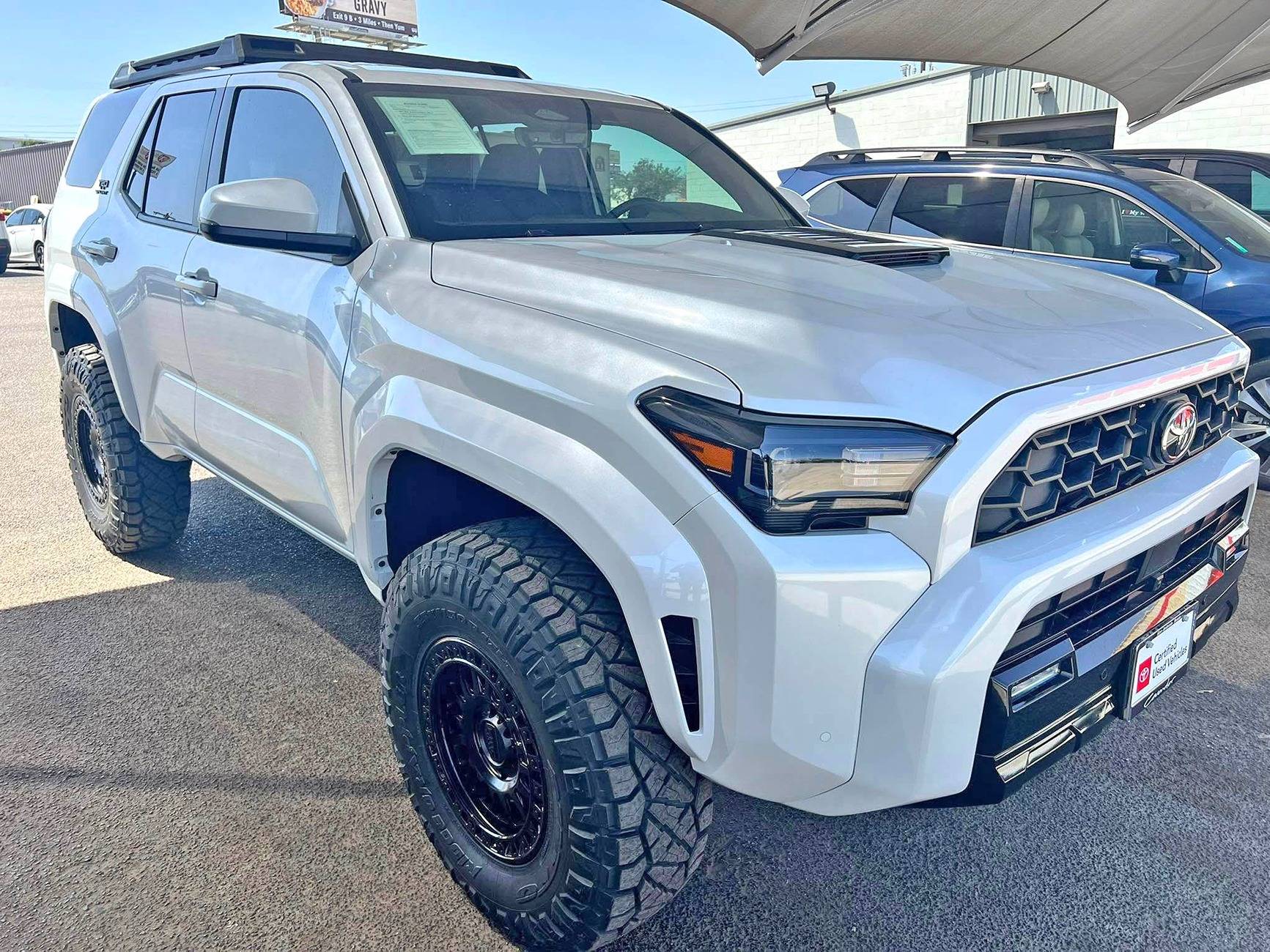 2025 4runner 6th gen WIND CHILL PEARL Photos 4Runner 6th Gen (2025+) 17%22 Inch KMC Wheels KM552 IMS Nitto Ridge Grappler 35:11.5:R17 tires on lifted 2025 Toyota 4