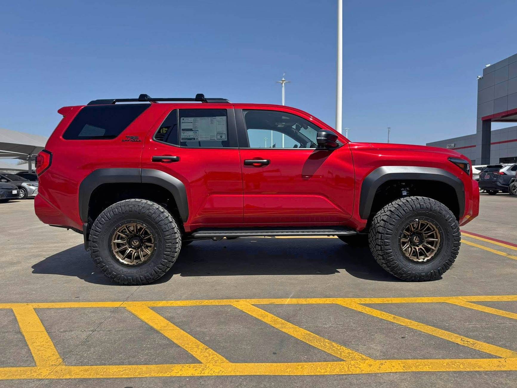 2025 Toyota 4runner Supersonic Red TRD Off-Road build: 17" Fuel Wheels Bronze +25 offset, 3" lift, 35's (35x12.50R17) Ridge Grapplers Supersonic Red TRD Off-Road build: 17%22 Fuel Wheels Bronze +25 offset, 3%22 lift, 35's (35x12