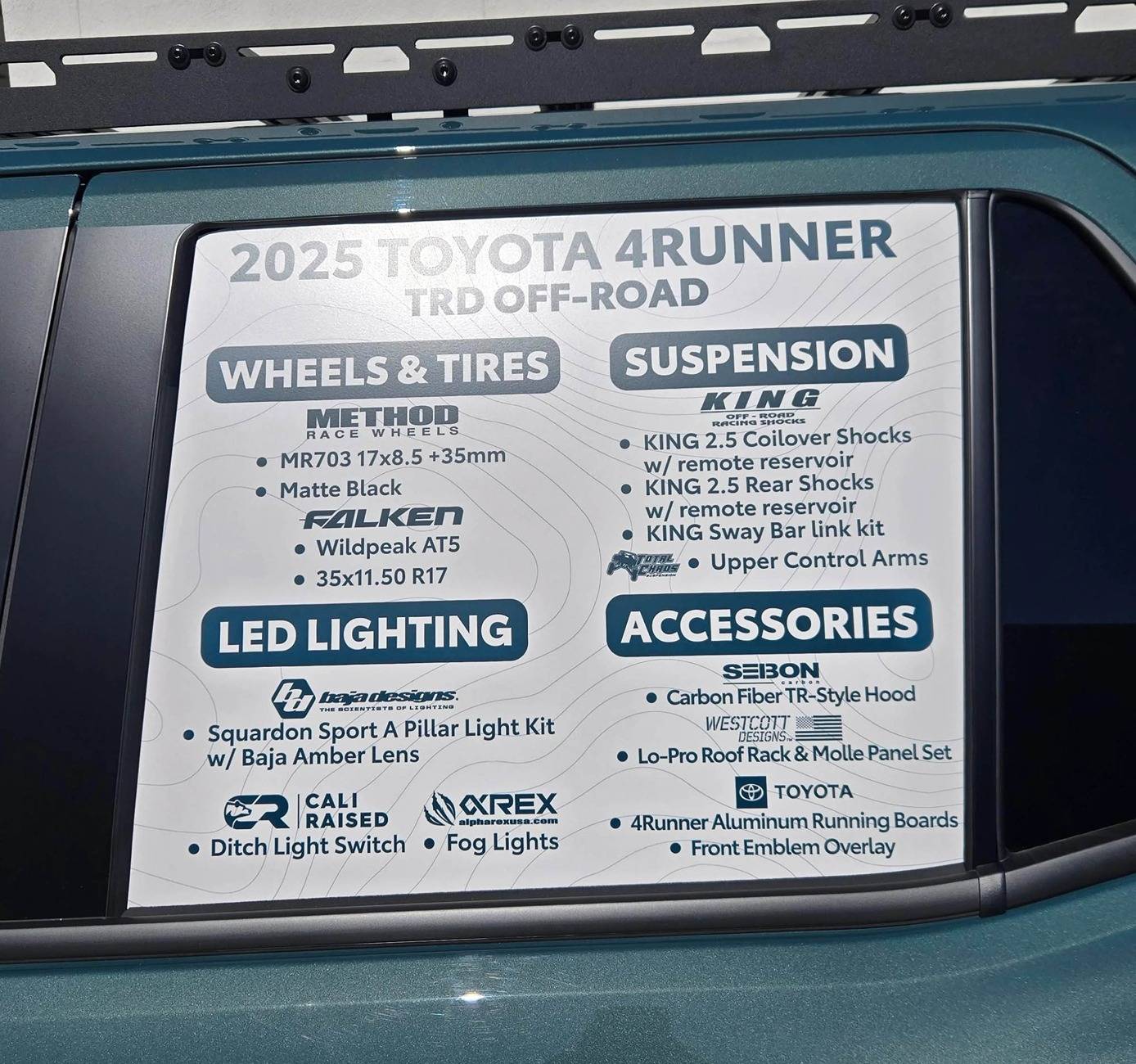 TRD Off-Road Build: 2.5%22 Lift + 35's, King Shocks, Method Wheels, Wildpeak AT4W, Roof Rack, ...jpg