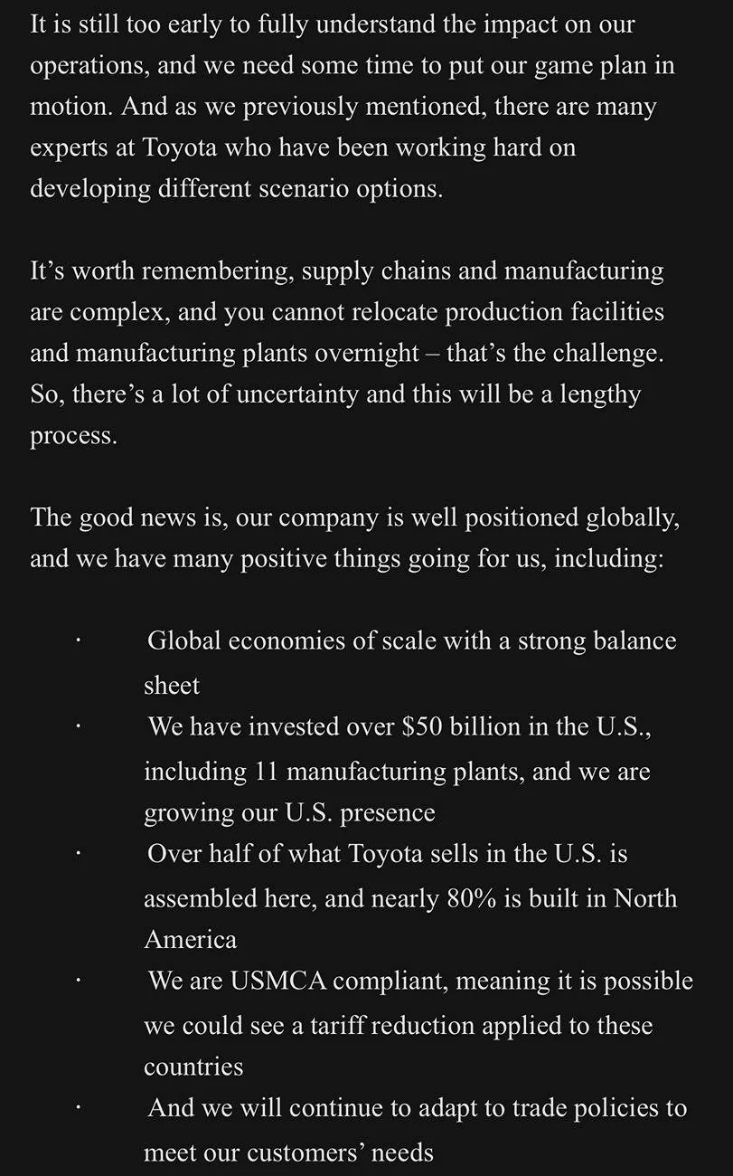 2025 4runner 6th gen Will tariff on imported vehicles impact your 4Runner purchasing plans? [WARNING: NO POLITICS; JUST POLICIES TALK] tariffs1 (1)