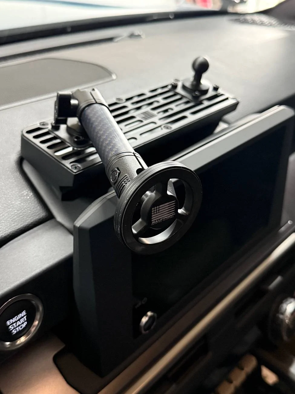 2025 4runner 6th gen Bulletpoint Mounting Solutions RubiGrid cell phone holder installed IMG_7715