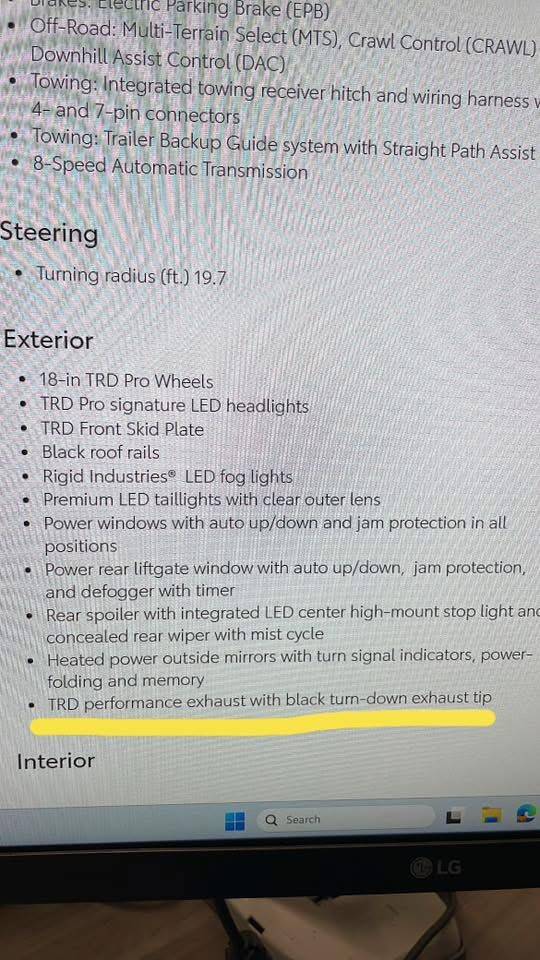 2025 4runner 6th gen TRD PRO not coming with black exhaust tips ? IMG_6086