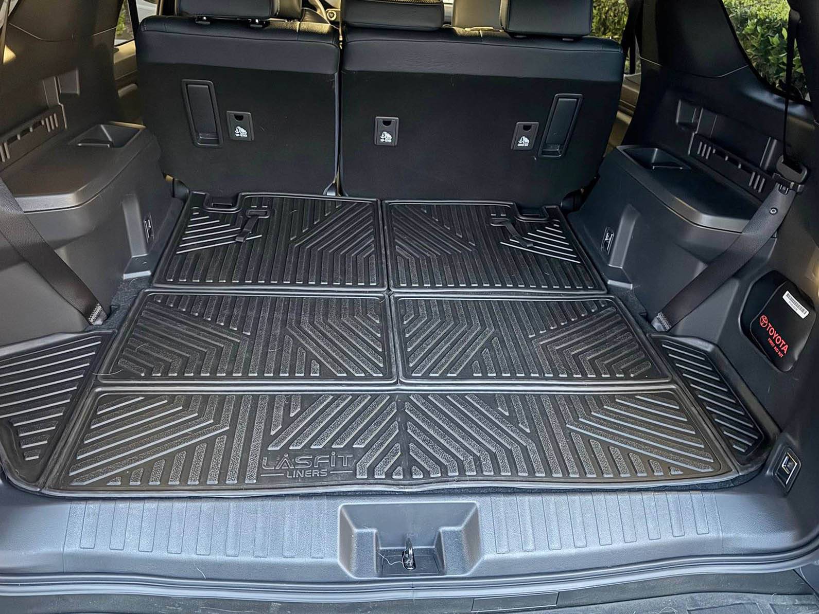 2025 4runner 6th gen Lasfit Floor Mats / Cargo Liner Mat Installed (4runner with third row) lastfit cargo liner 2025 4runner 6th gen