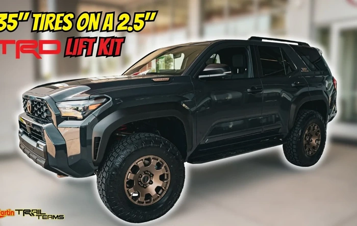 TRD 2.5" Lift suspension installed - Ed Martin Toyota build on 35's