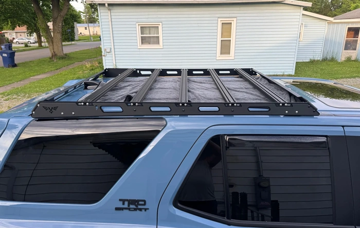 Victory 4x4 short roof rack + ROAM 83L storage box  installed on my 25 TRD Sport