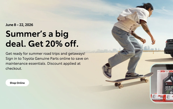 20% Summer Sale on Toyota OEM Parts (until June 22)