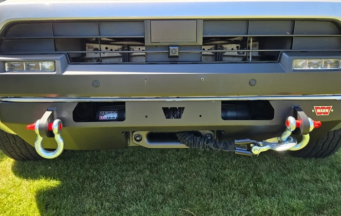 Warn Semi Hidden Winch Mount installed