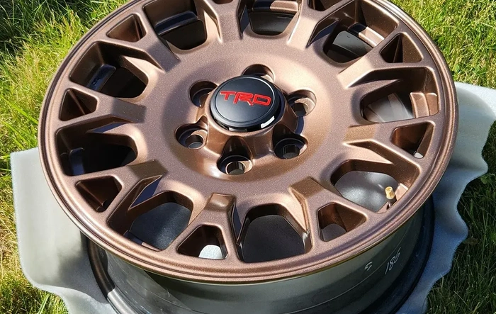 Painted the 6th gen TRD wheels bronze wheels