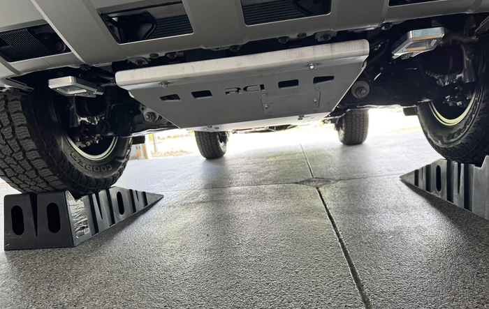 RCI Skid Plates + Westcott tow Hooks installed