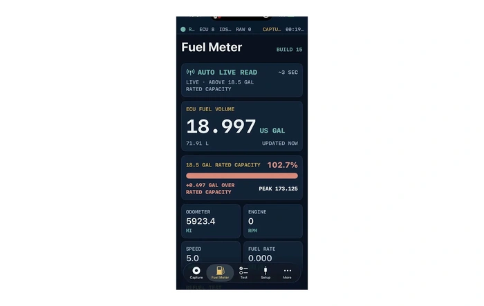 Building iOS App for 6th Gen (fuel, average miles, and other data)