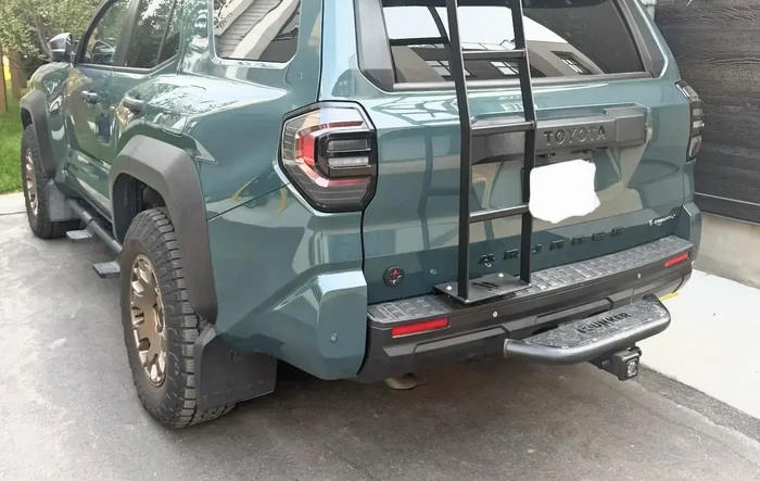Trailhunter silver rear valence delete w/ black paint DIY