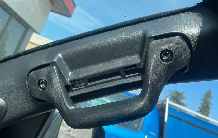 Grab handle for passenger side A-pillar -- 3D print your own