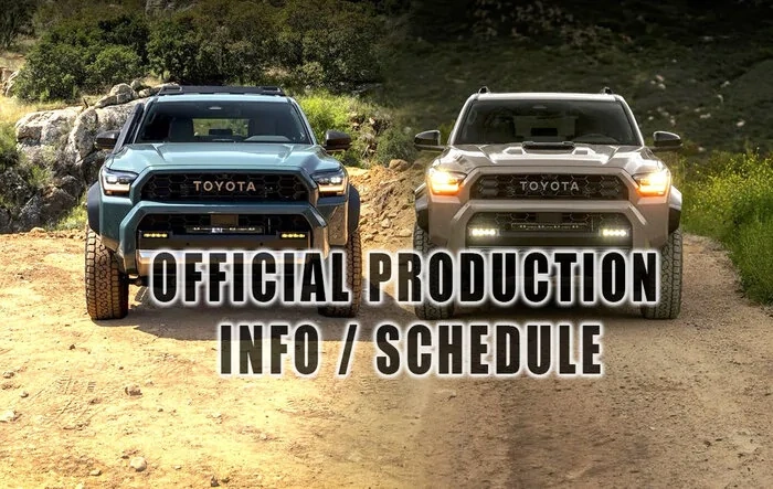 Official: Start of Production Schedule of 2025 4Runner 6th Gen Begins December 2024! Non-Hybrid First, Then Hybrid Models