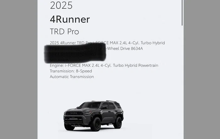 2025 TRD PRO allocation received! 2/28 build date, April port arrival date