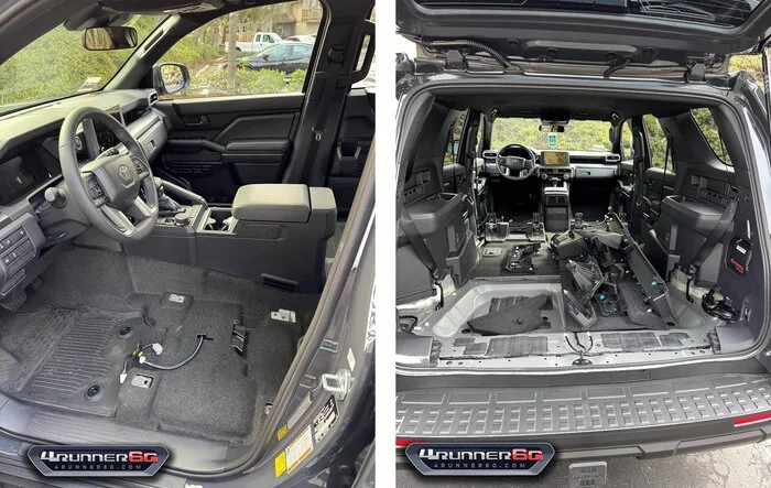 Seats removal (1st, 2nd, 3rd row) from 2025 4runner 6th gen - photos
