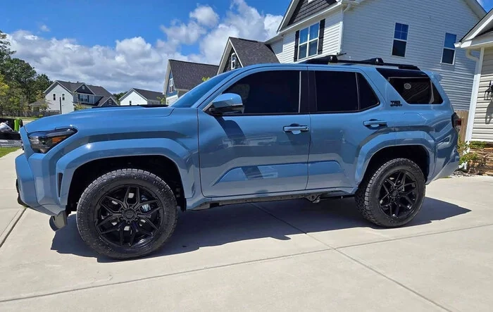 Heritage Blue TRD Sport on 20" Fuel Wheels (+20 offset) & Wildpeak AT3 (275/55/20) - factory height