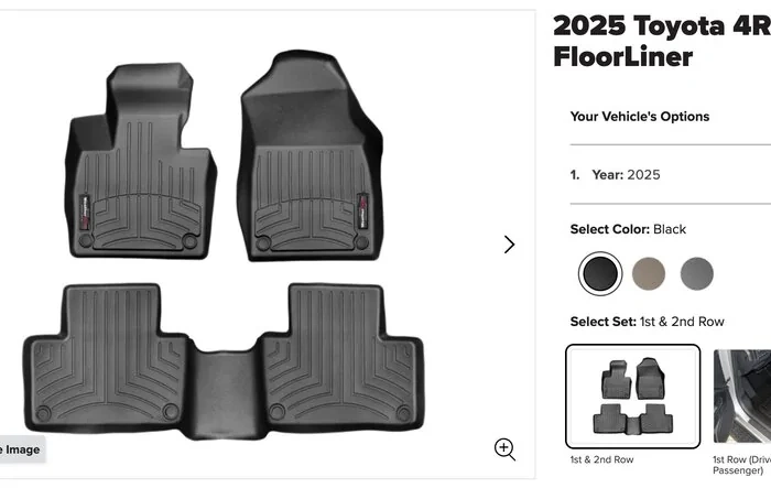 Weathertech floor liners now available for 2025+ 4Runner 6th gen