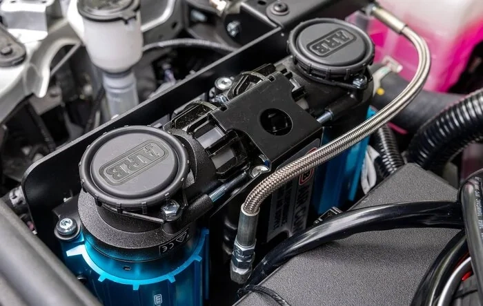 Installed ARB Twin Motor Air Compressor using BPF Mounting Bracket