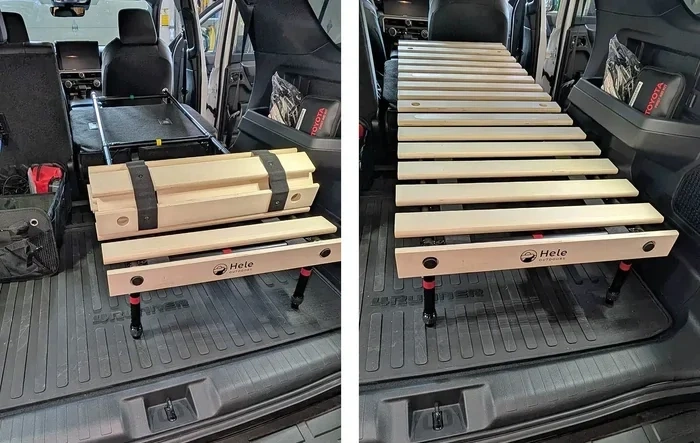 Hele Box sleeping platform installed