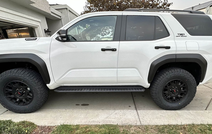 TRD ORP on TRD Upgraded wheels + 34" Wildpeak Wildpeak AT4W 285/70/18 + Westcott Collar Lift Kit (no trimming)