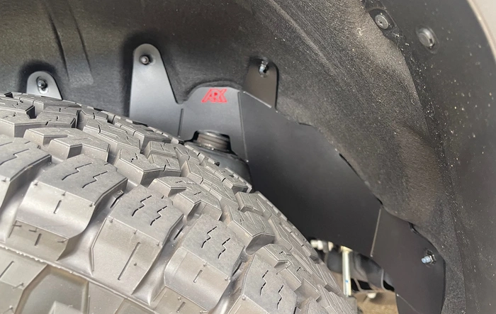ARK rear splash guards for rear fender wells - installed photos