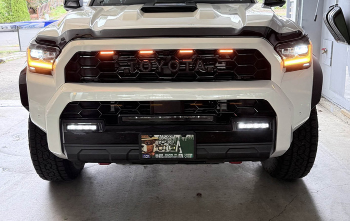 Rigid Switchback (White & Amber) LED Fog Lights plug-and-play install in TRD Pro