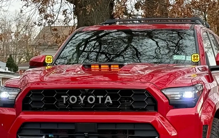 Installed Hood Scoop Raptor Lights !!!
