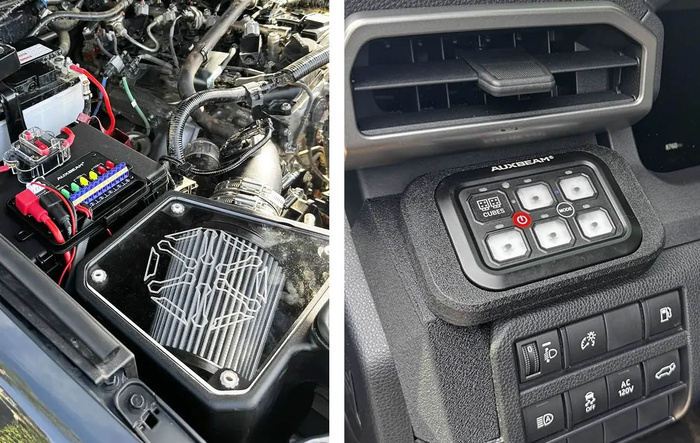 Auxbeam Switch Panel & 3" Inch Pod Lights installed