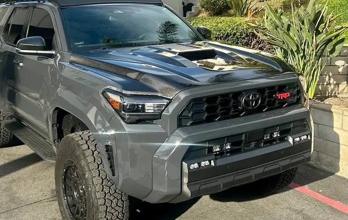 Seibon Carbon Fiber Hood Upgrade installed on TRD Off-Road