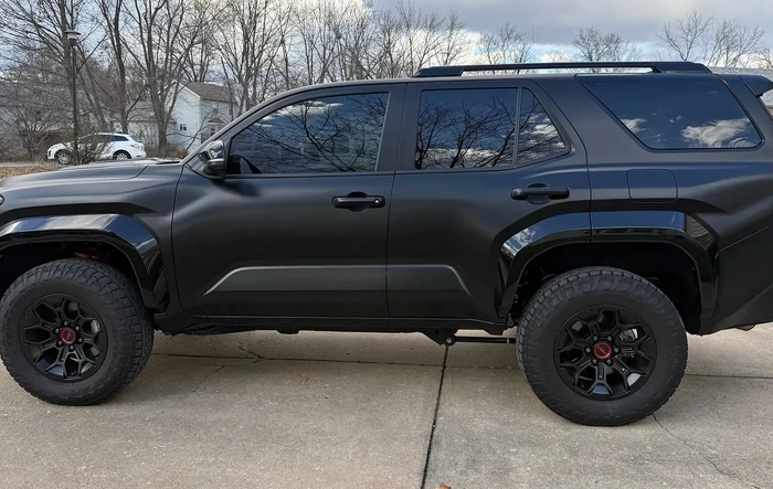 Full Stek DynoMatte PPF wrap + ceramic tint on Black TRD Pro 4Runner