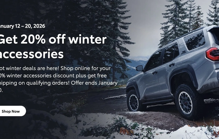 20% sale on OEM Toyota parts until 1/20/26