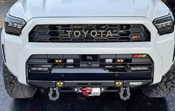 Dissent Off-Road Low Profile Winch Bumper + AlphaRex Nova Series LED Headlights