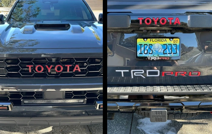 Added some color to my TRD Pro: red letters