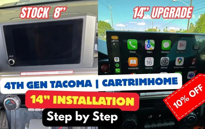 8" to 14" touchscreen display screen upgrade aftermarket option (CarTrimHome)