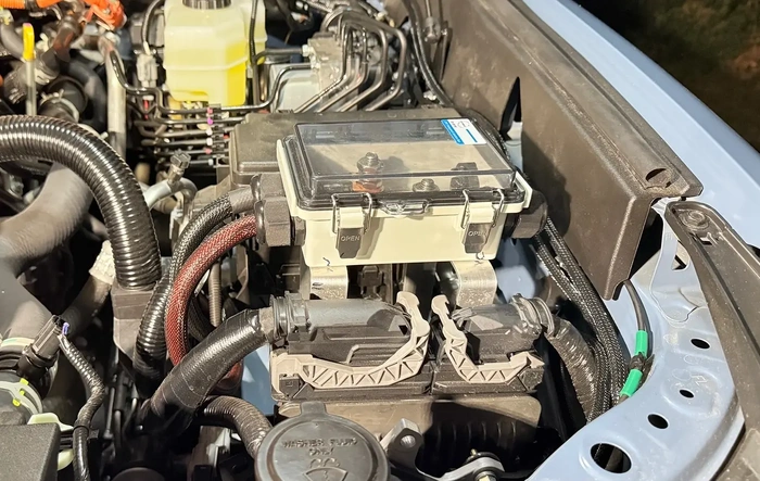 12v power extension (for hood hookup) in Hybrid iForce Max 4Runner (DIY)