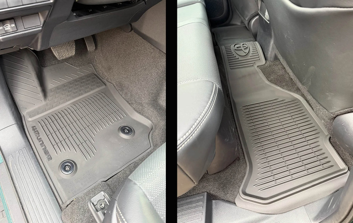 OEM Toyota All Weather Floor Liners Mats Installed