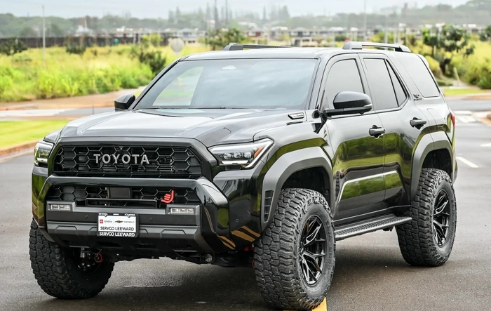 Black ORP Build: 17" Vossen 0 Offset Wheels, MT Baja Boss AT 295/70/17, ReadyLift 2.5 Inch, Alpharex Nova Headlights, TRD Pro Grille, Ceramic Coating