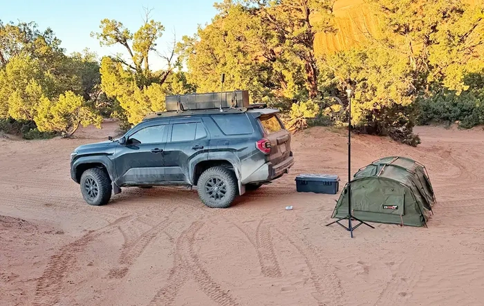 Set up for camp in Moab, UT!