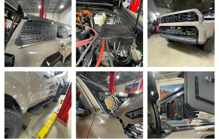 Ditch Lights, Rock Sliders, Roof Rack, Chase Lights, Switch Panel and More Installed